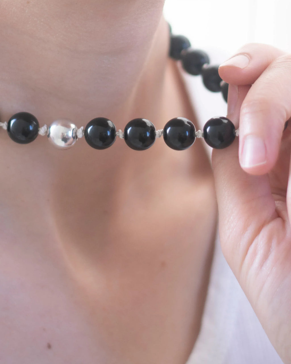 C -ET- C BEAT002 - Onyx Beaded Necklace