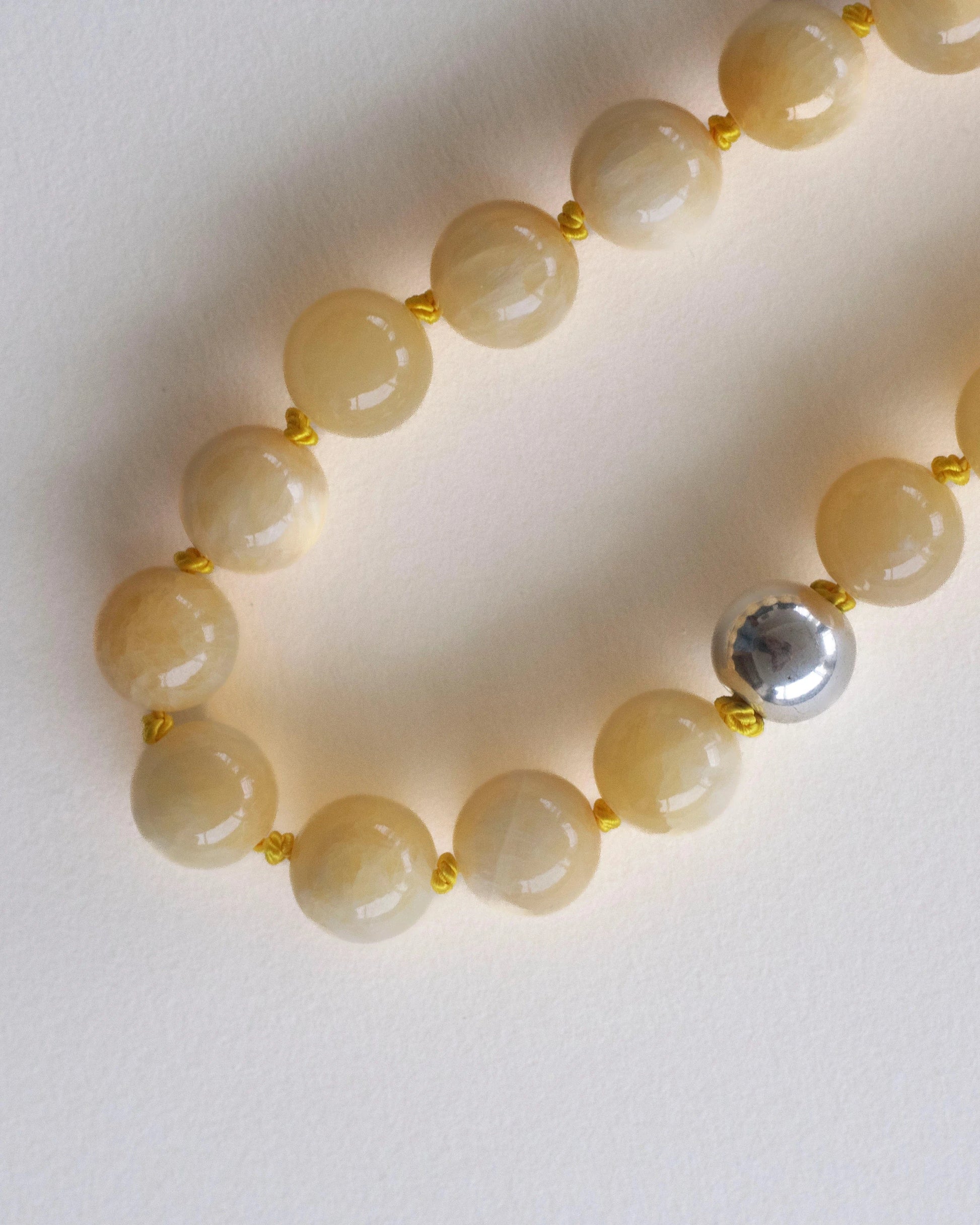 C -ET- C BEAT006 - Honey Jade Beaded Necklace