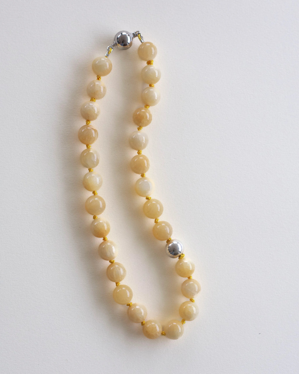 C -ET- C BEAT006 - Honey Jade Beaded Necklace