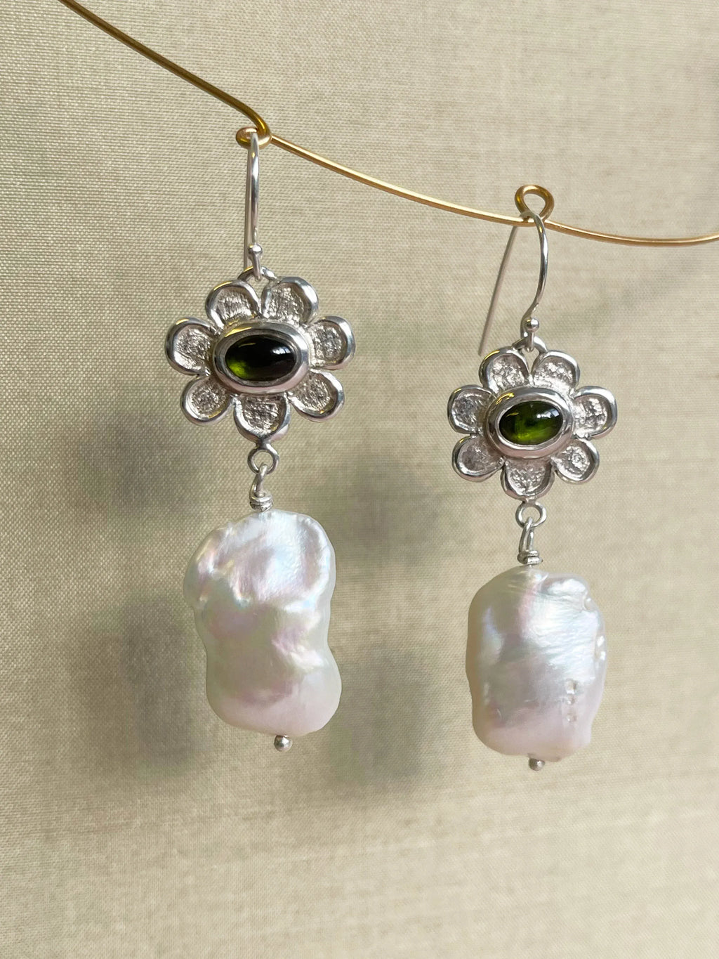 C -ET- C Blossom Pearl Drop Earrings