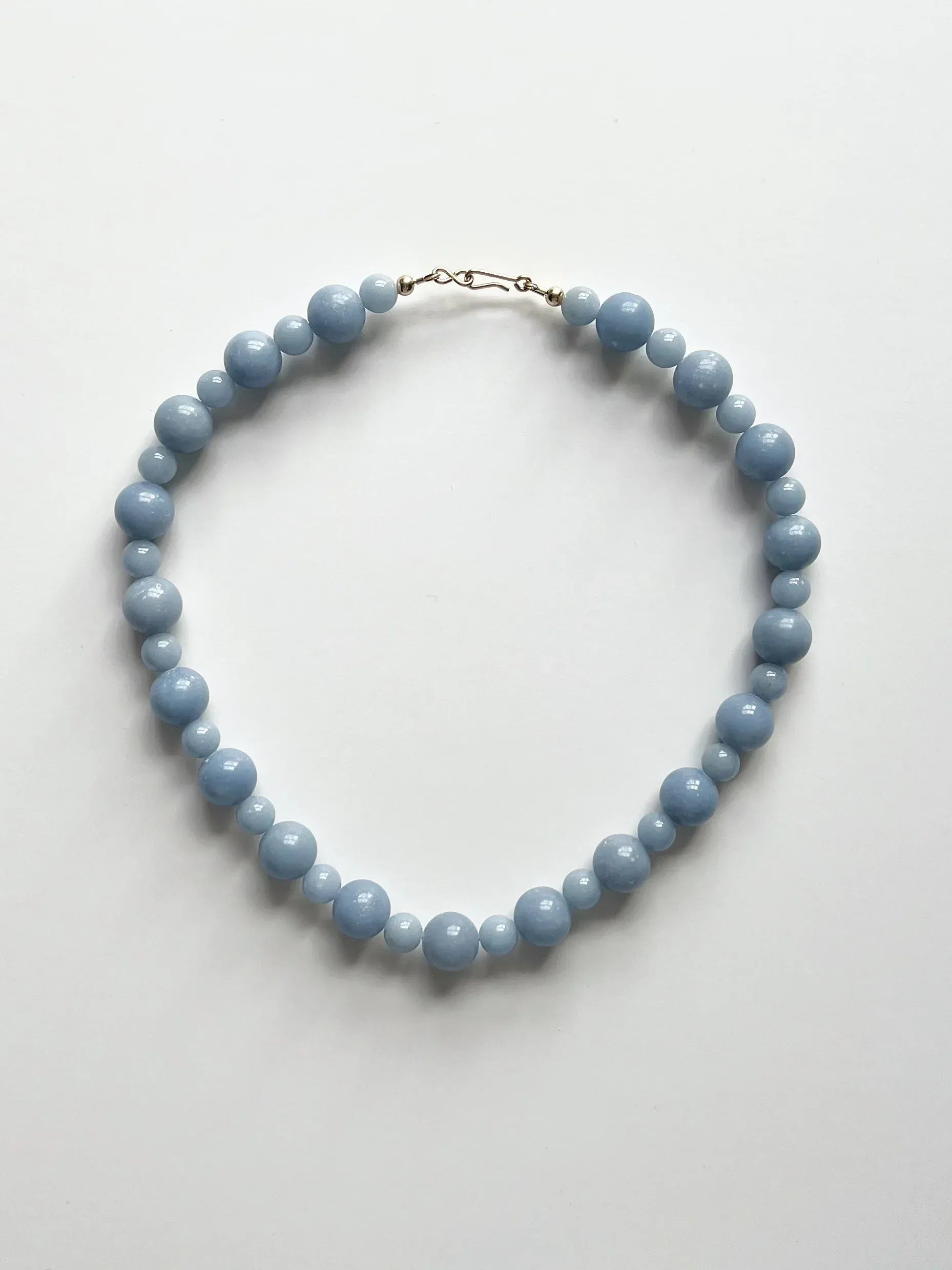 C -ET- C Delphi 001 - Angelite Beaded Necklace