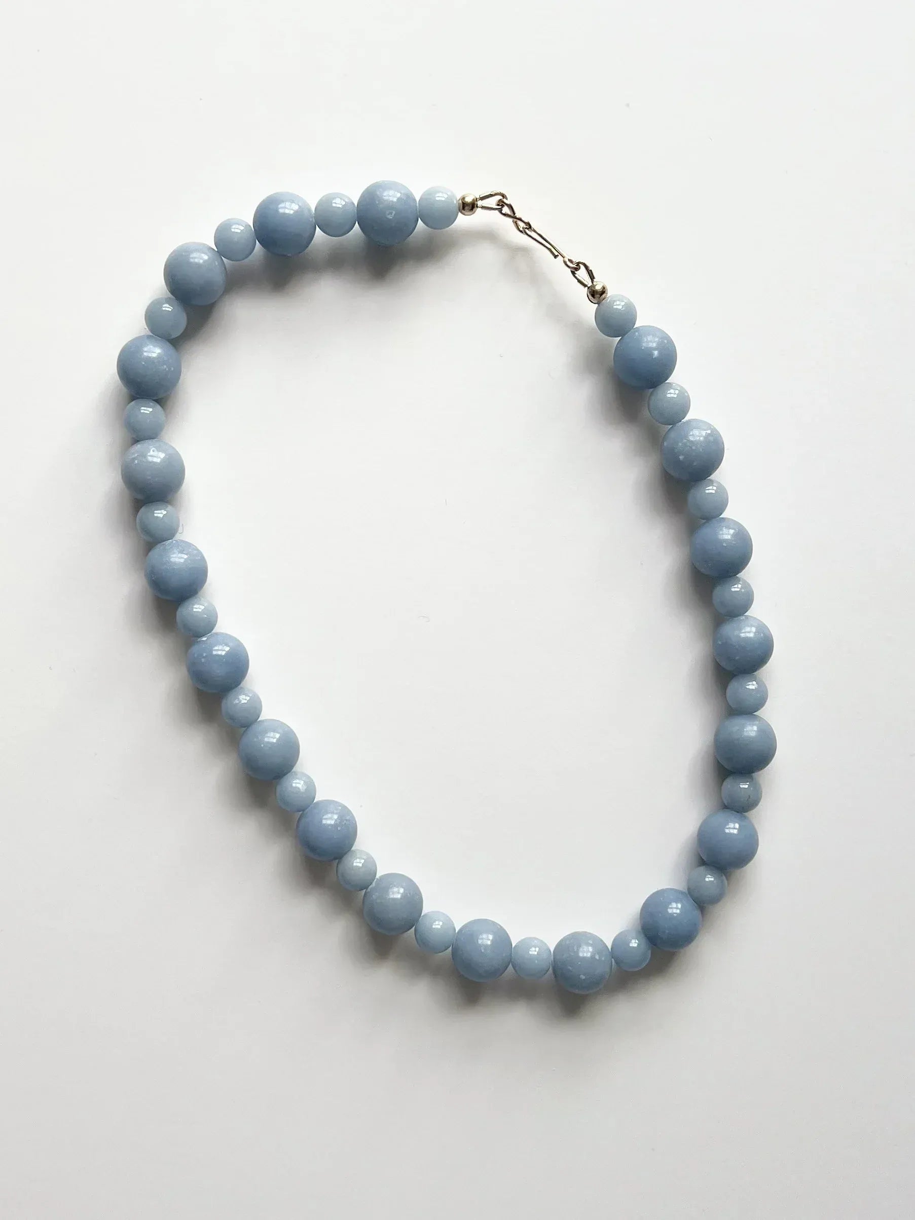 C -ET- C Delphi 001 - Angelite Beaded Necklace