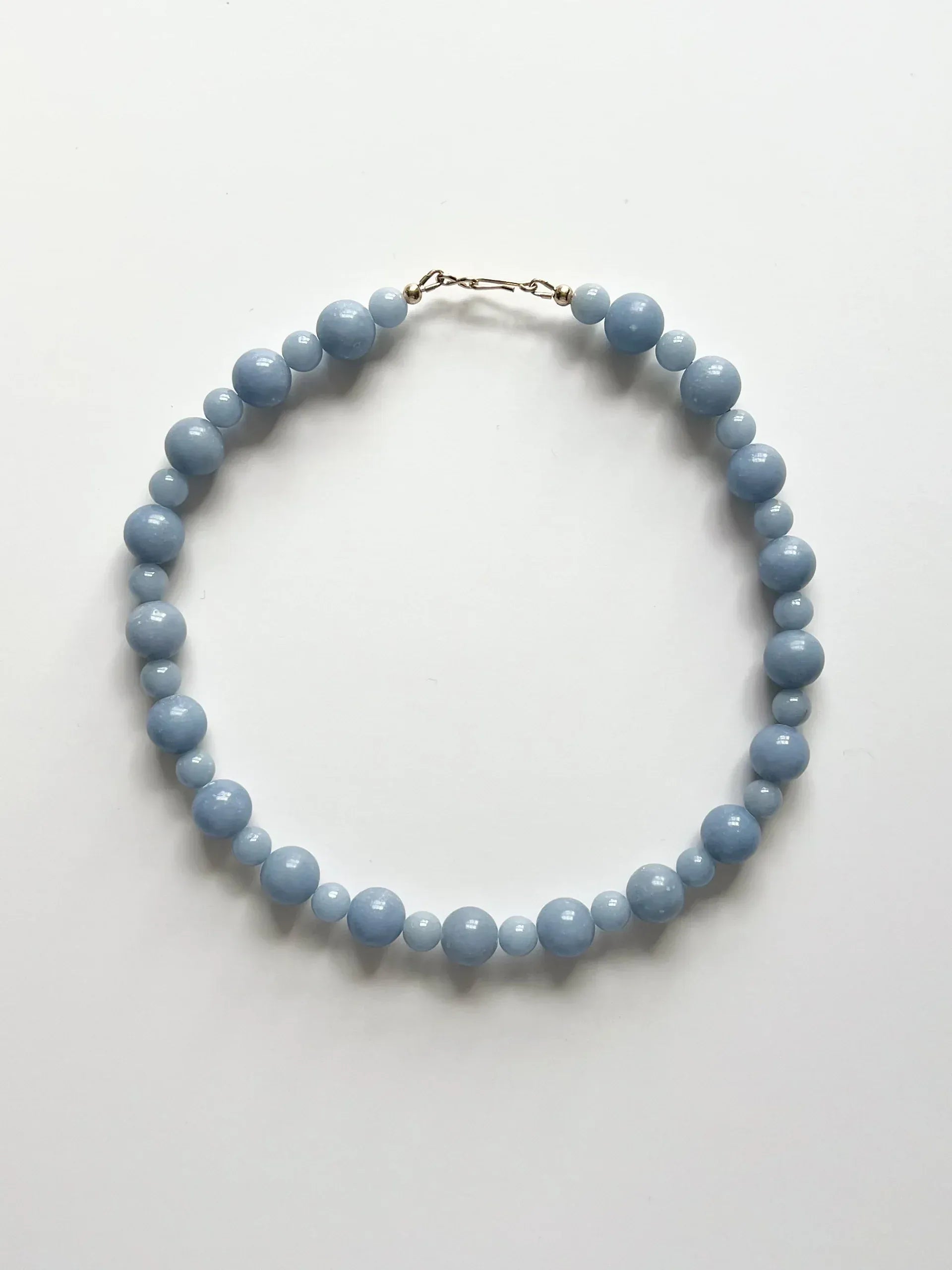 C -ET- C Delphi 001 - Angelite Beaded Necklace