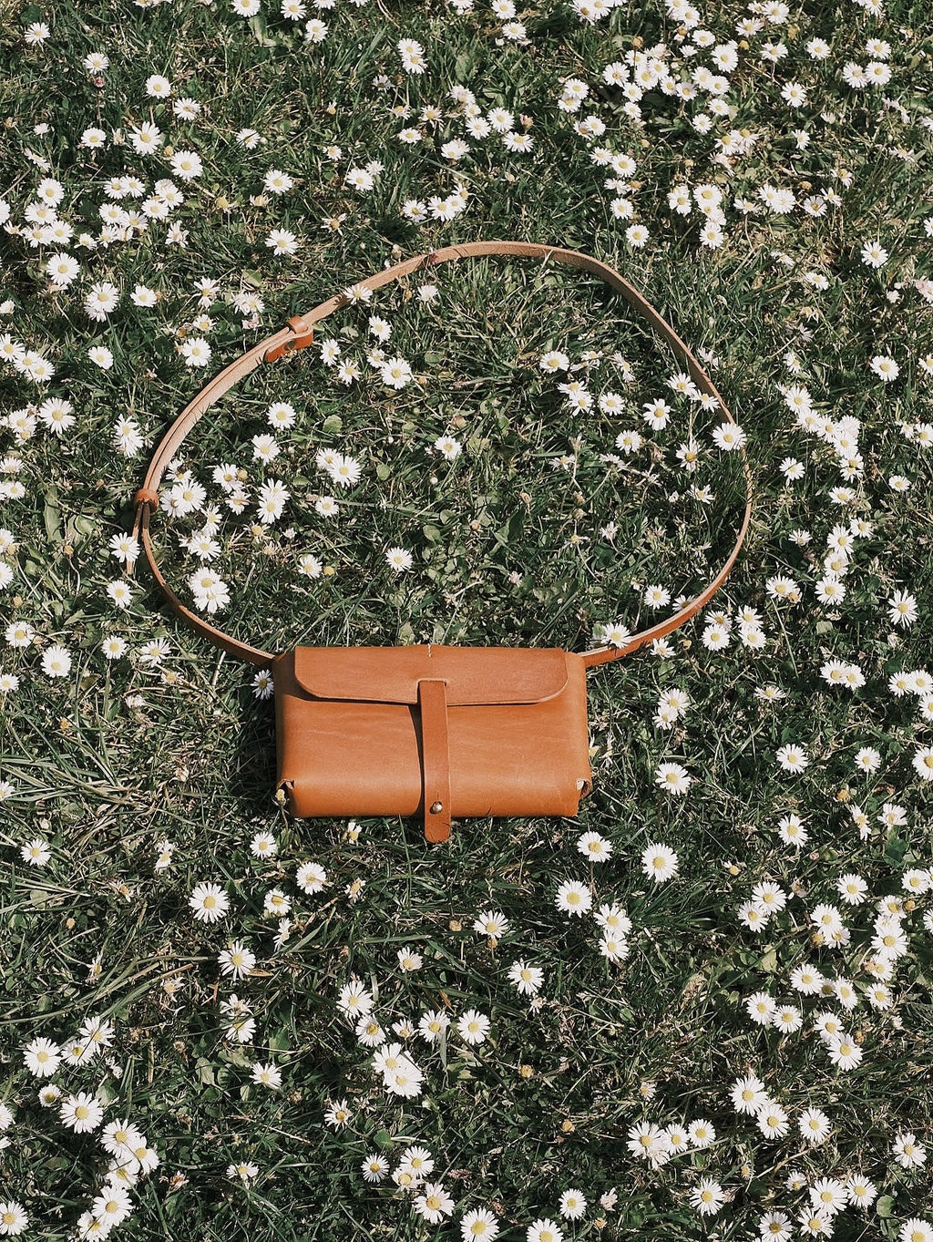 C -ET- C HANDBAG Small Leather Block Bag