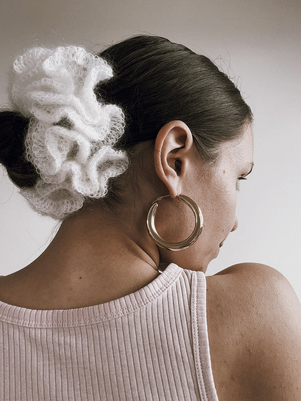 C -ET- C Mohair Cloud Lace Scrunchie