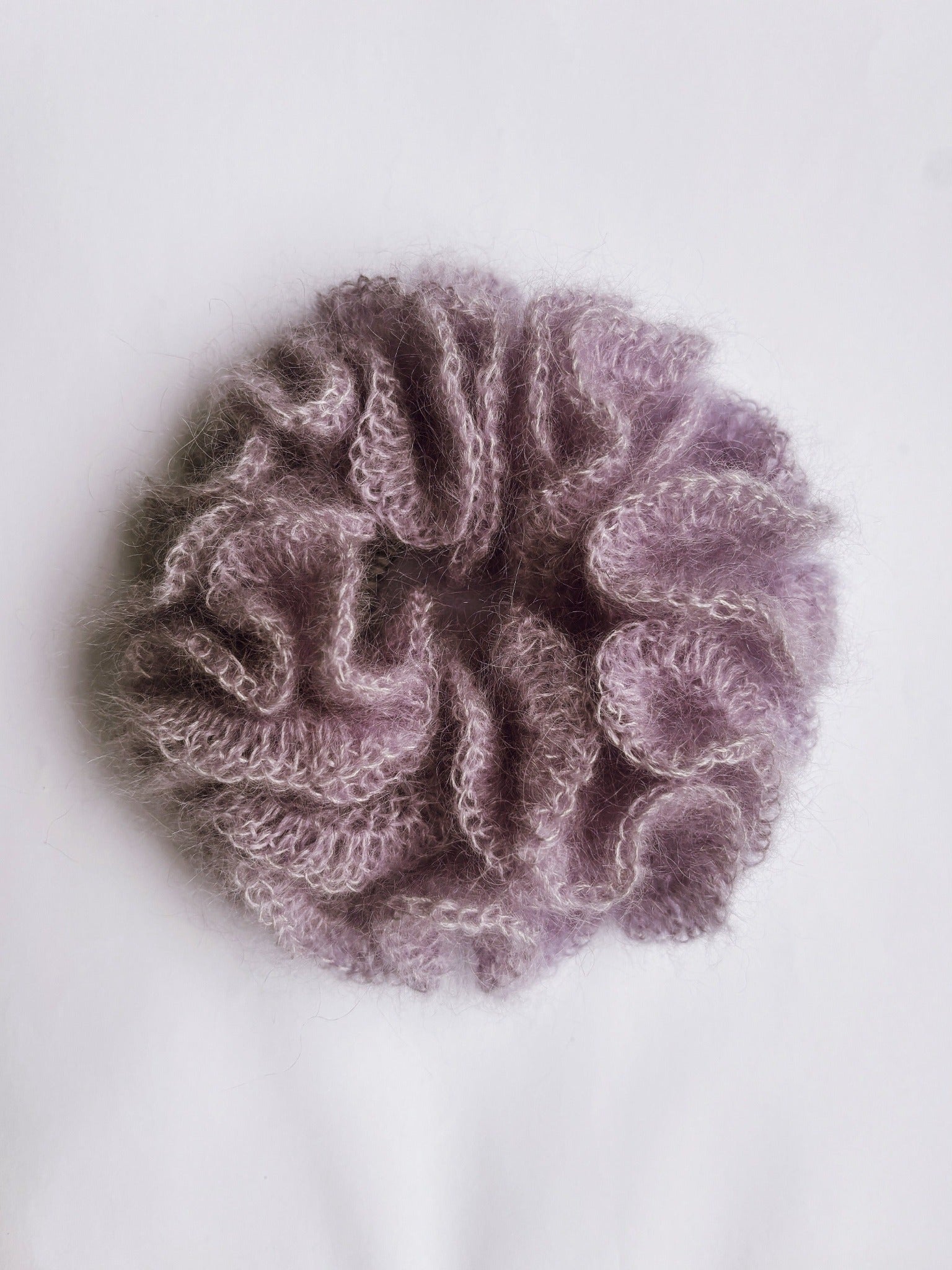 C -ET- C Mohair Lilac Lace Scrunchie