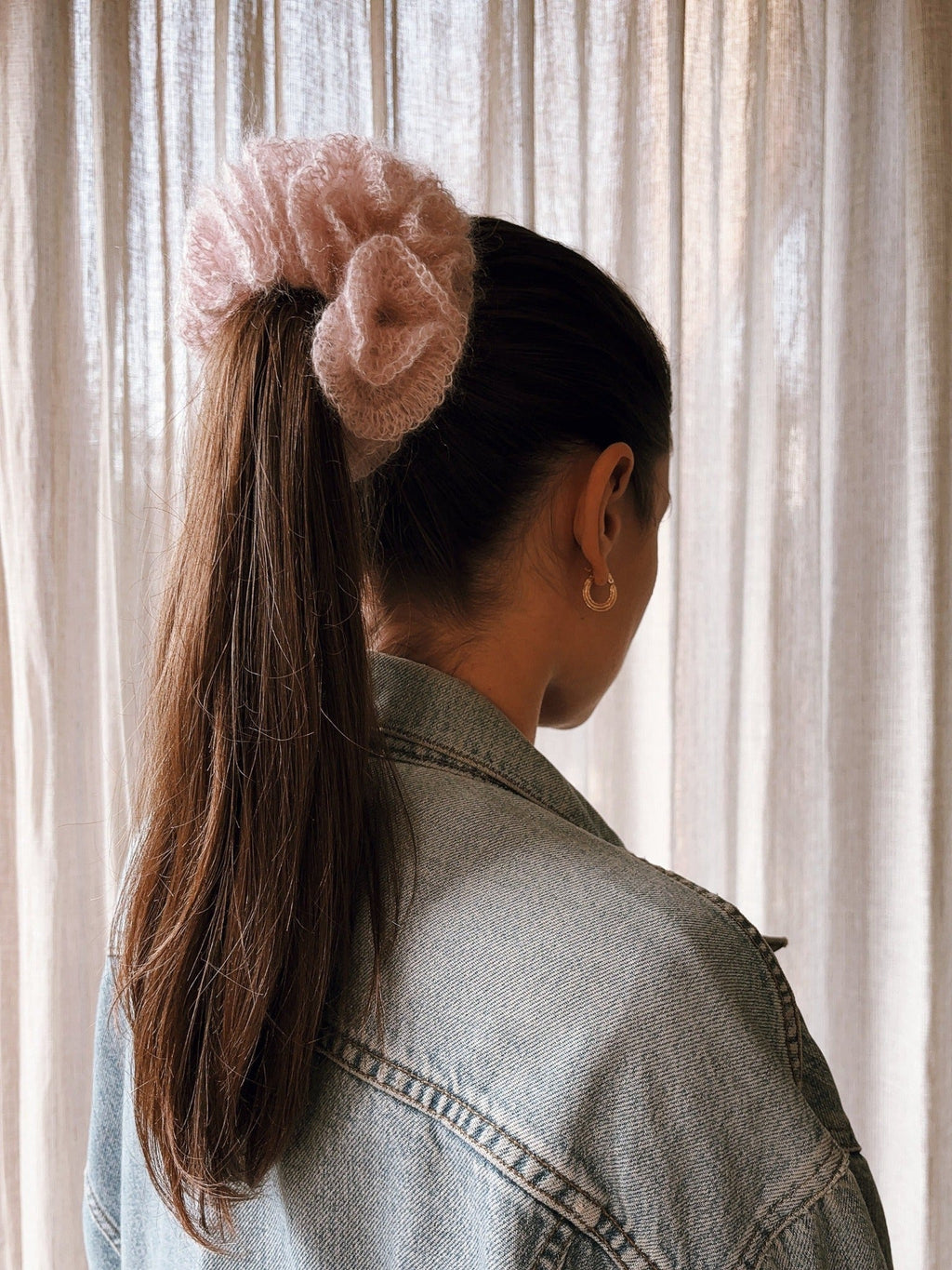 C -ET- C Mohair Pink Pump Scrunchie