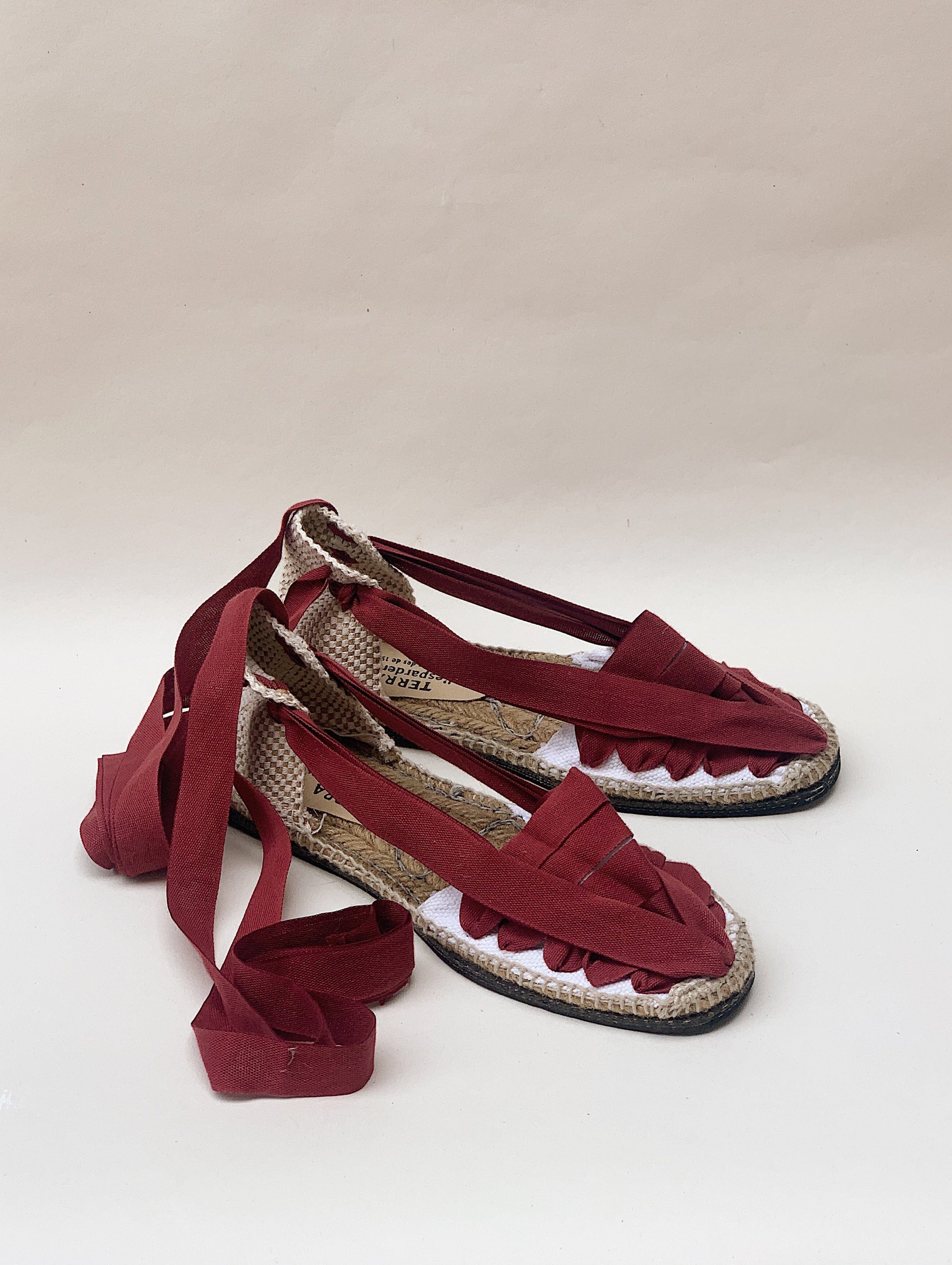 C -ET- C Shoes Pinxo Bordeaux Ribbon Tie Espadrilles