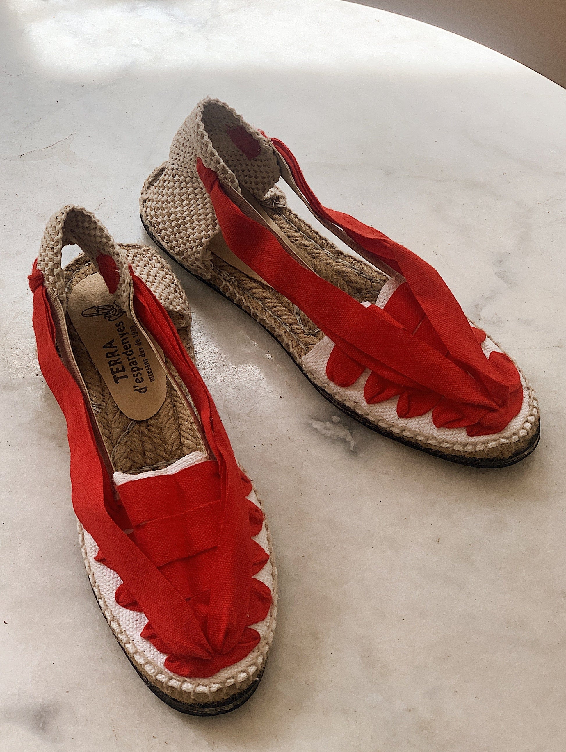 C -ET- C Shoes Pinxo Red Slip-On Ribbon Espadrilles