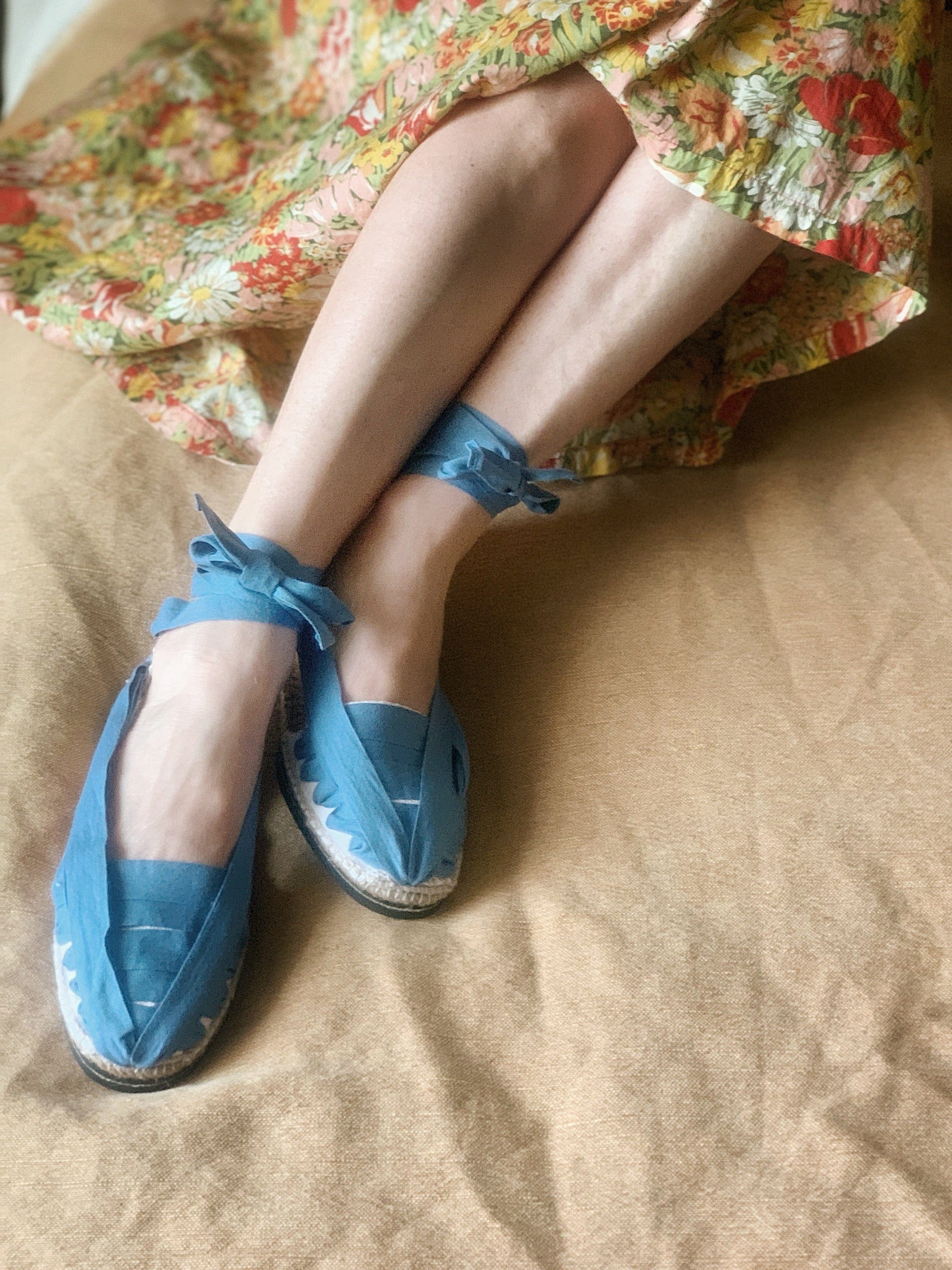 C -ET- C Shoes Pinxo Sky Blue Ribbon Tie Espadrilles