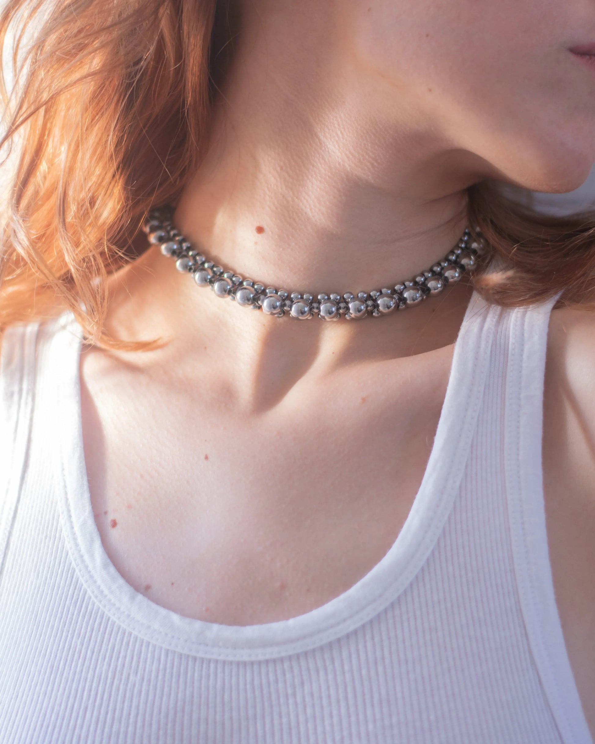 C -ET- C STRUNG D002 Mini - Hematite Necklace