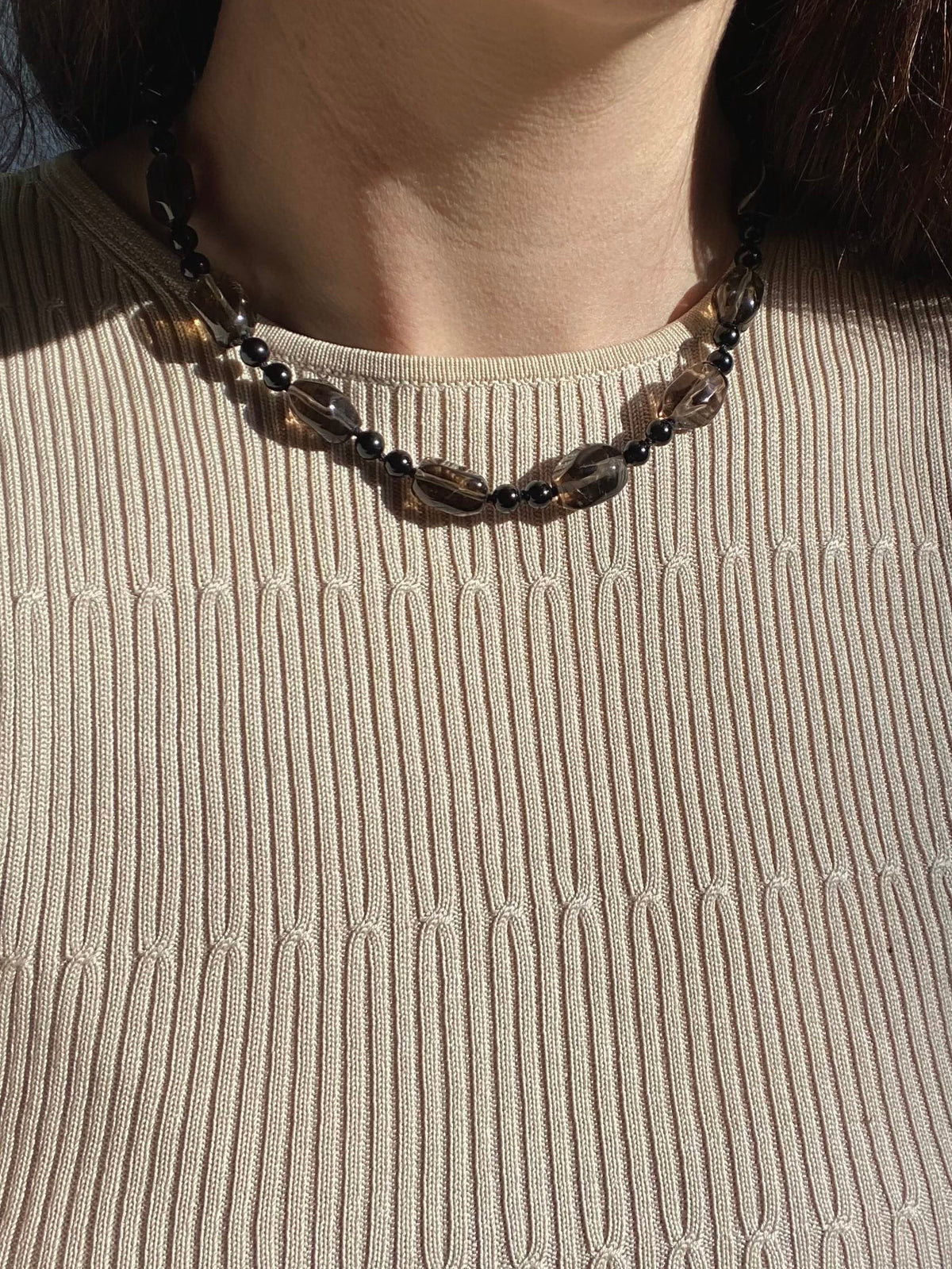 COUPER -ET- COUDRE Necklace Ellipses - Hand-knotted Neckace