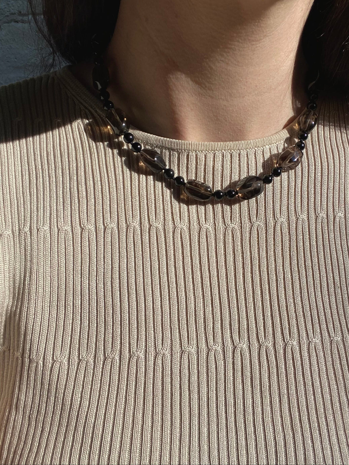 COUPER -ET- COUDRE Necklace Ellipses - Hand-knotted Neckace