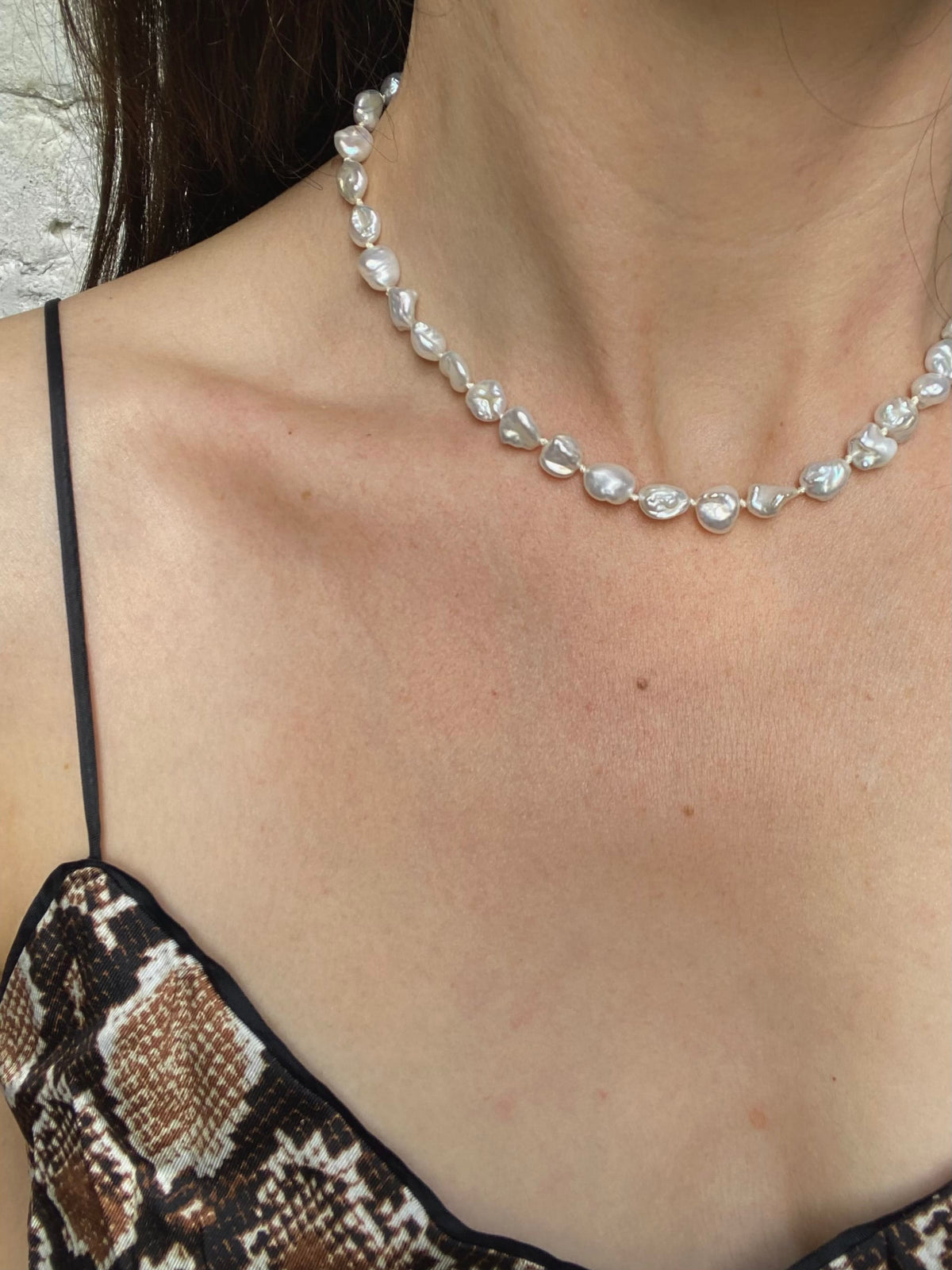 COUPER -ET- COUDRE Necklace Omen #1 - Freshwater Pearl & 9k Gold Necklace