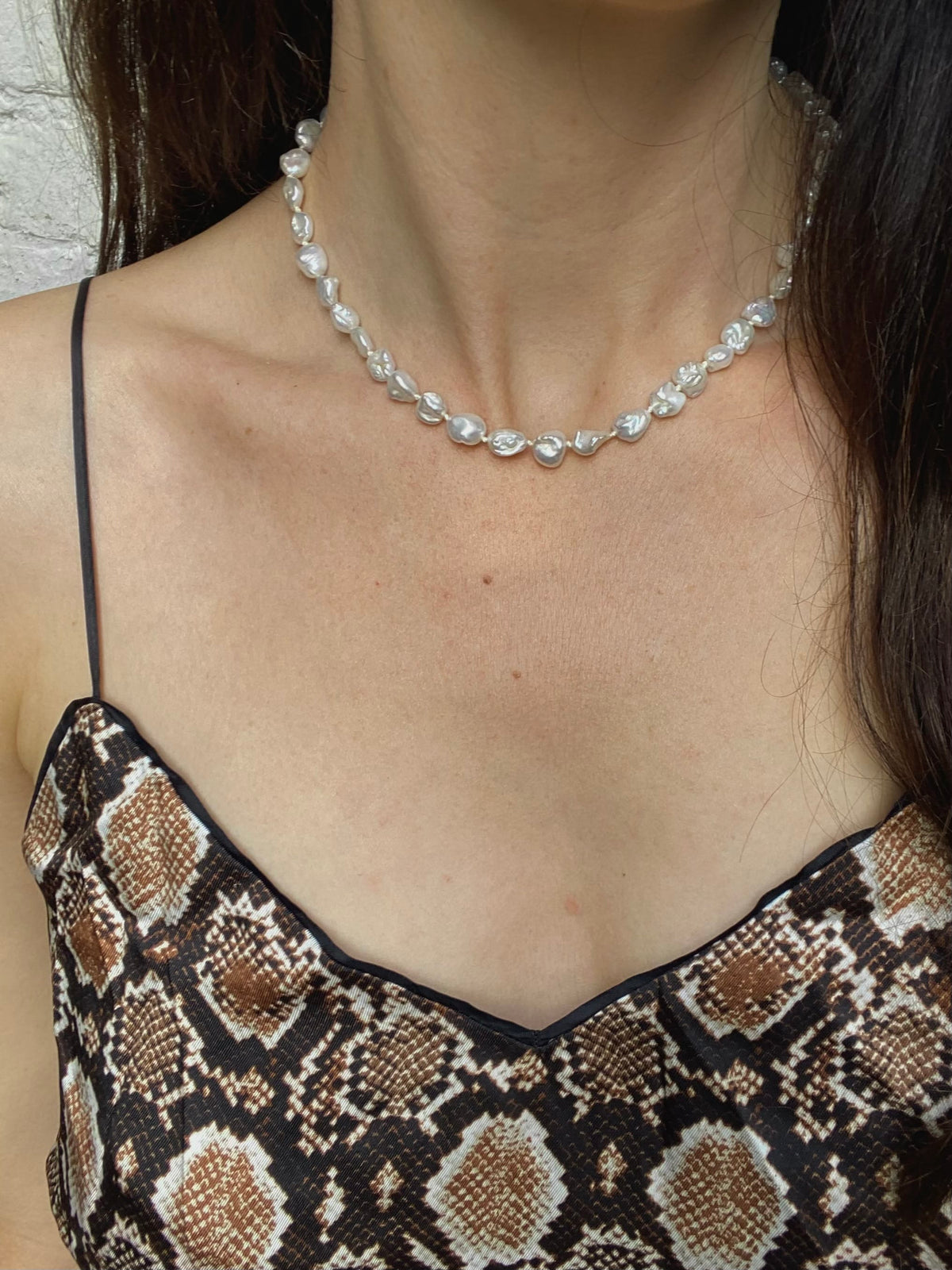 COUPER -ET- COUDRE Necklace Omen #1 - Freshwater Pearl & 9k Gold Necklace