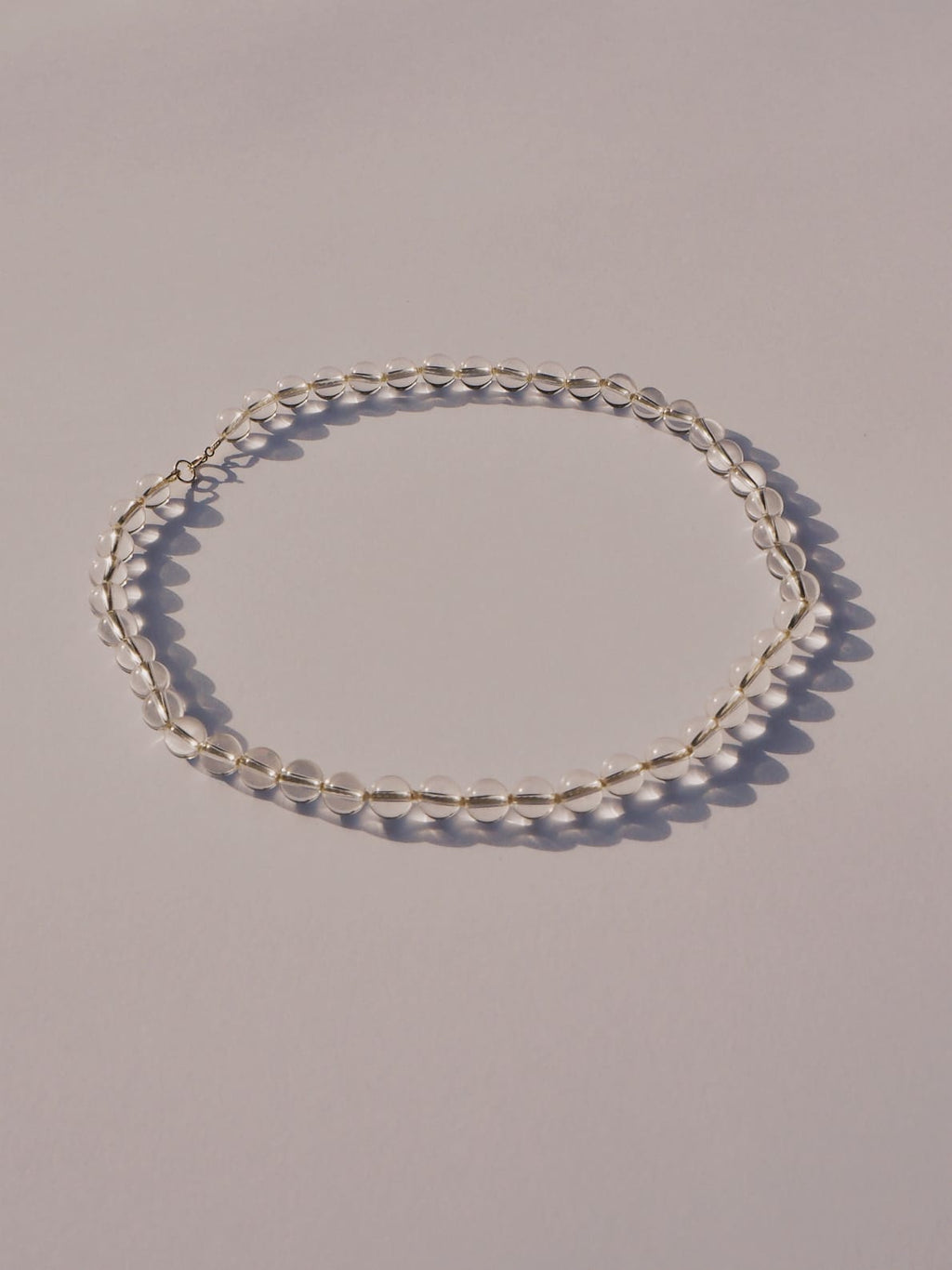 COUPER -ET- COUDRE Necklace Penumbra - Clear Quartz + White Silk Necklace