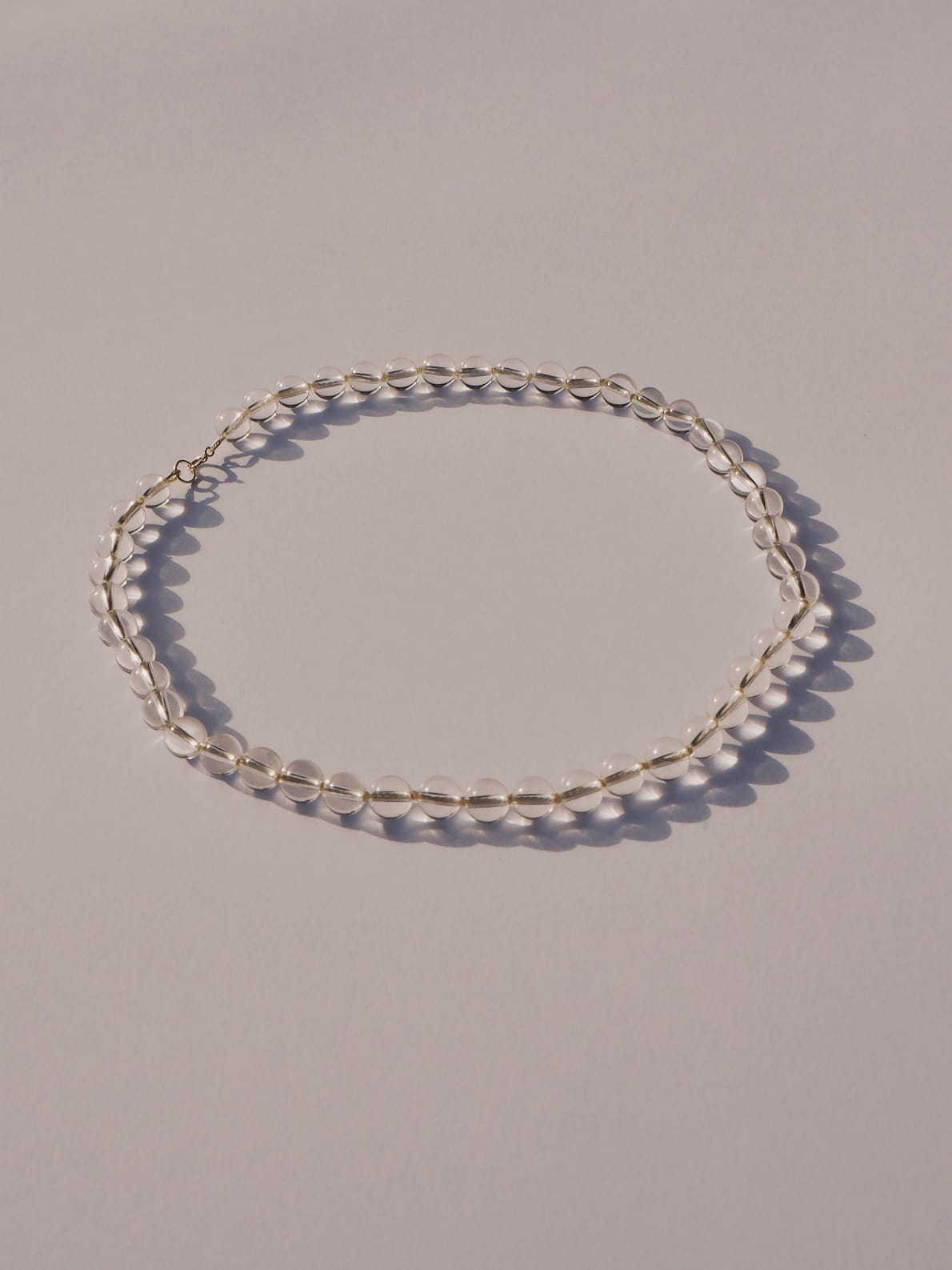 COUPER -ET- COUDRE Necklace Penumbra - Clear Quartz + White Silk Necklace