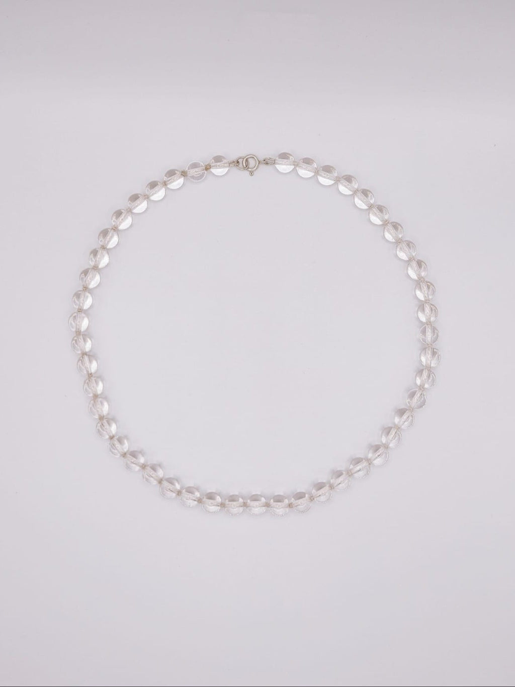 COUPER -ET- COUDRE Necklace Penumbra - Clear Quartz + White Silk Necklace