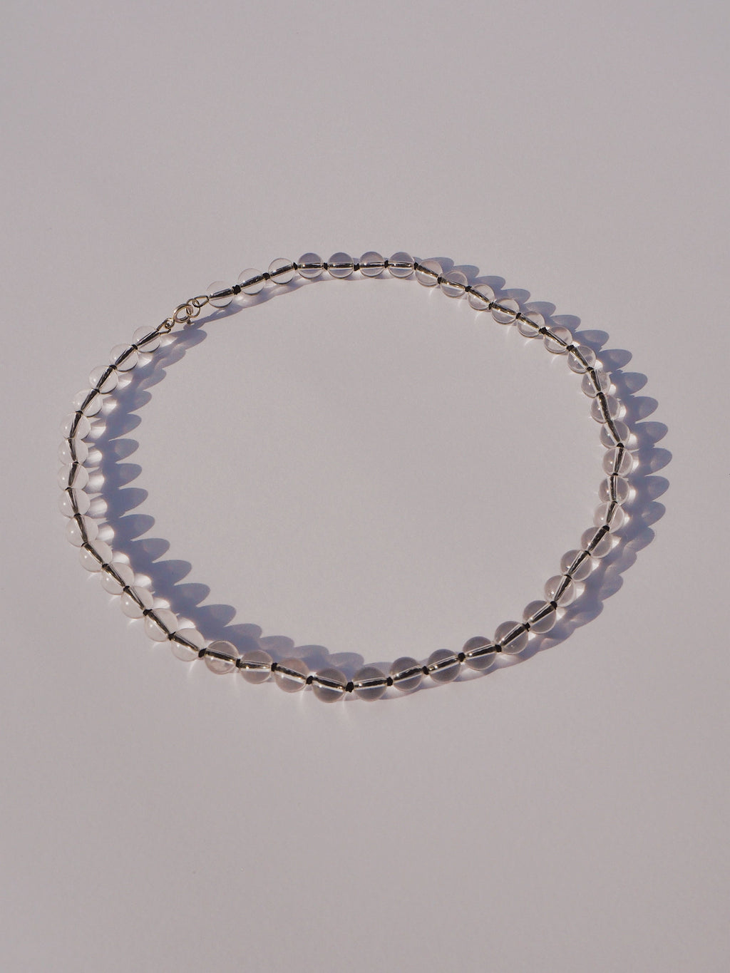 COUPER -ET- COUDRE Necklace Umbra - Clear Quartz + Black Silk Necklace