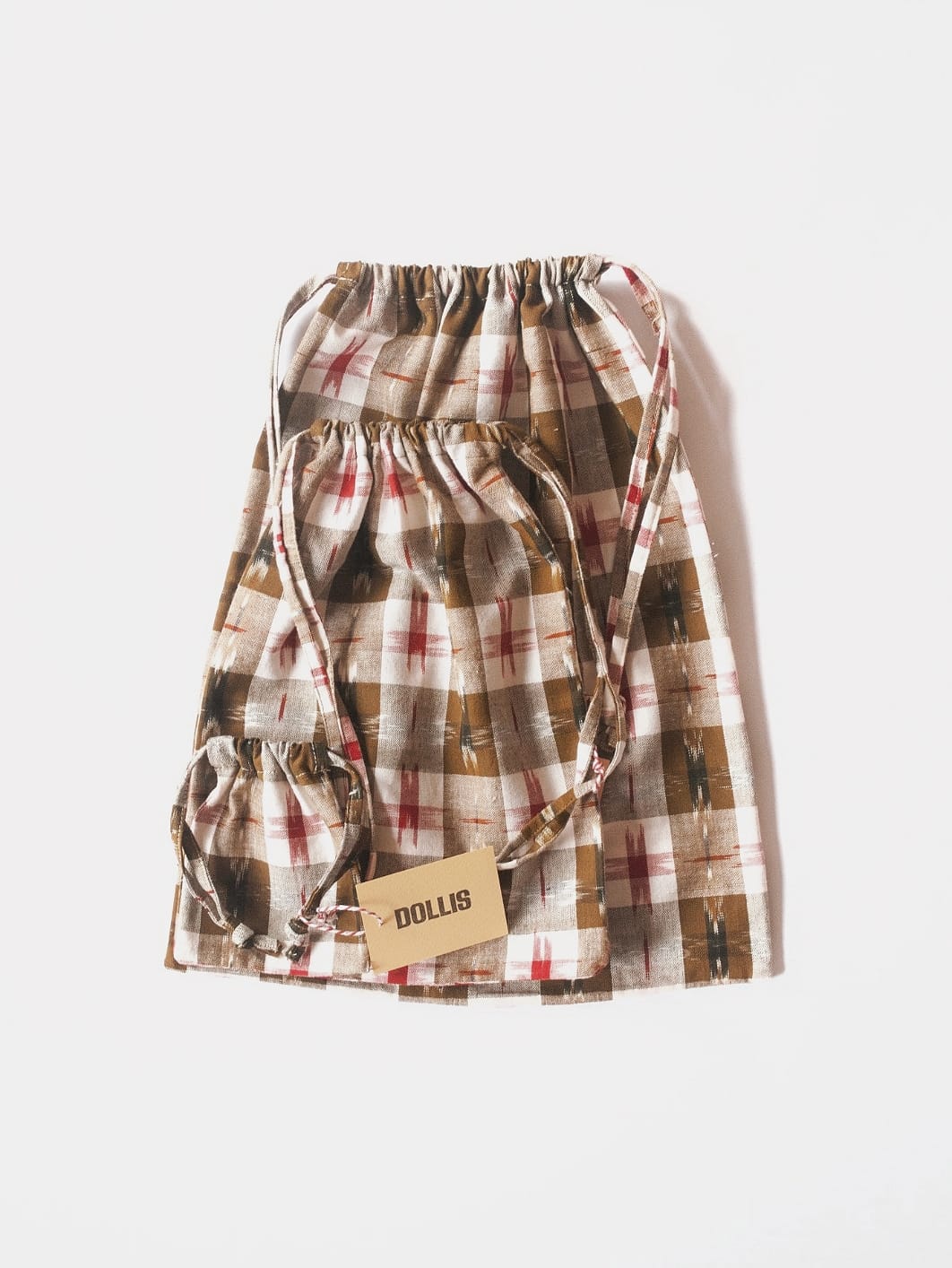 Dollis Goods HANDBAG Small, medium + large (save 20%) Red Star Drawstring Bag