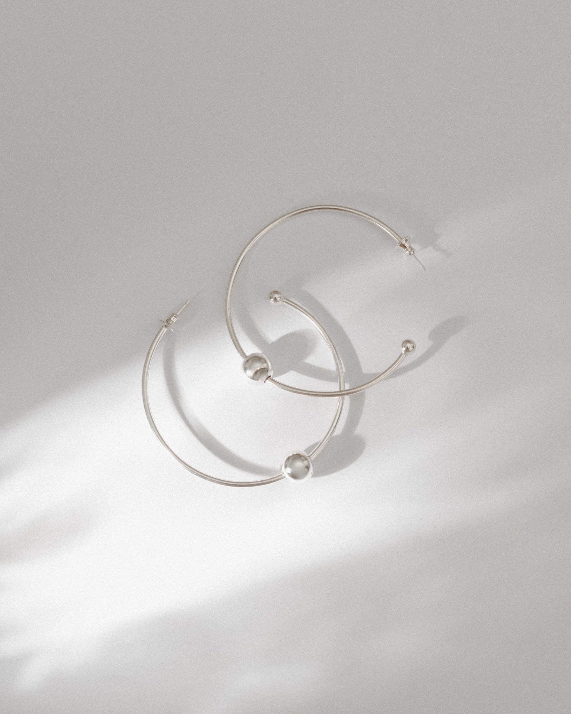 Emily Georgina Jones Jewellery Big Bauble Hoops in Sterling Silver