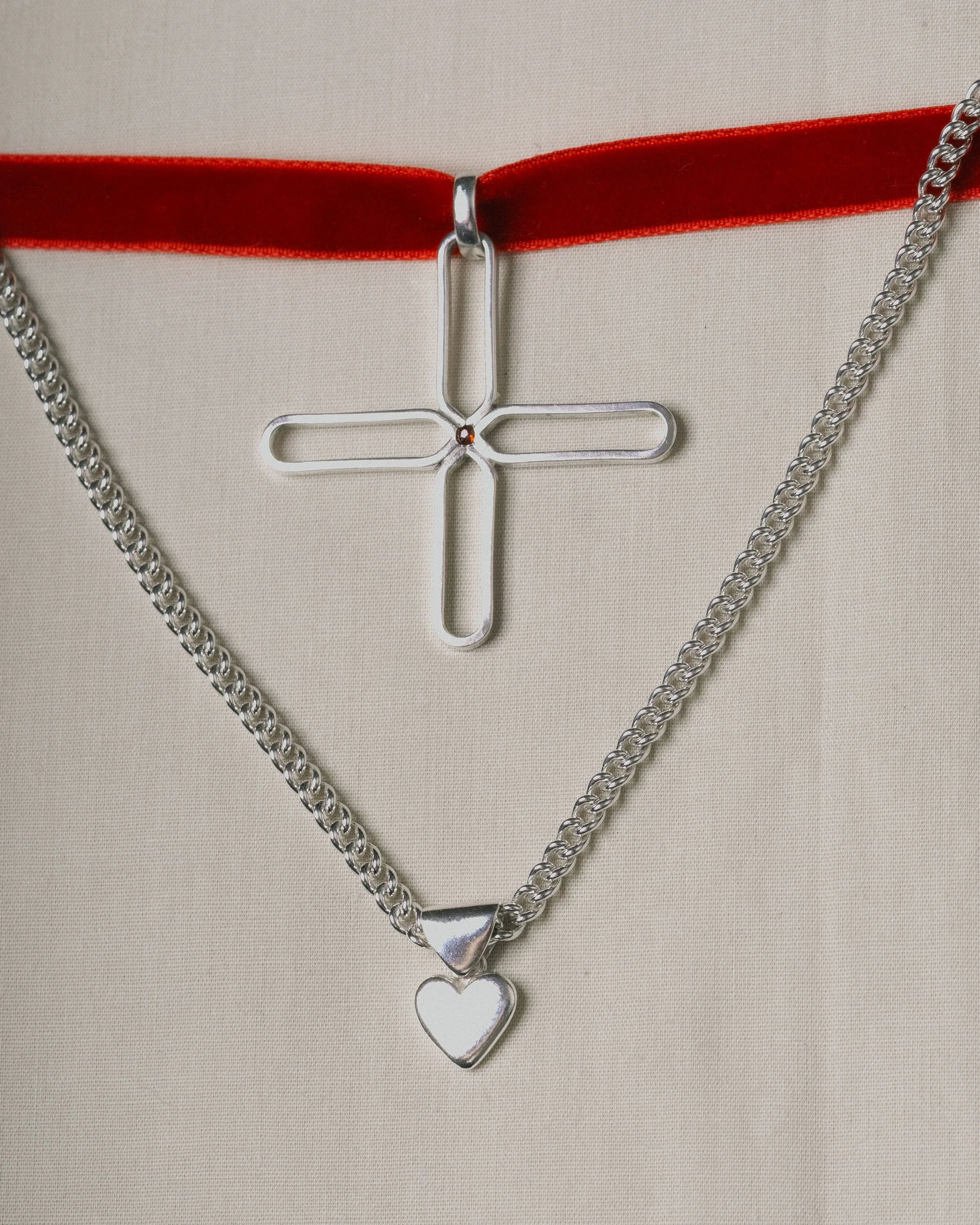 Emily Georgina Jones Jewellery Votive Heart Pendant in Silver