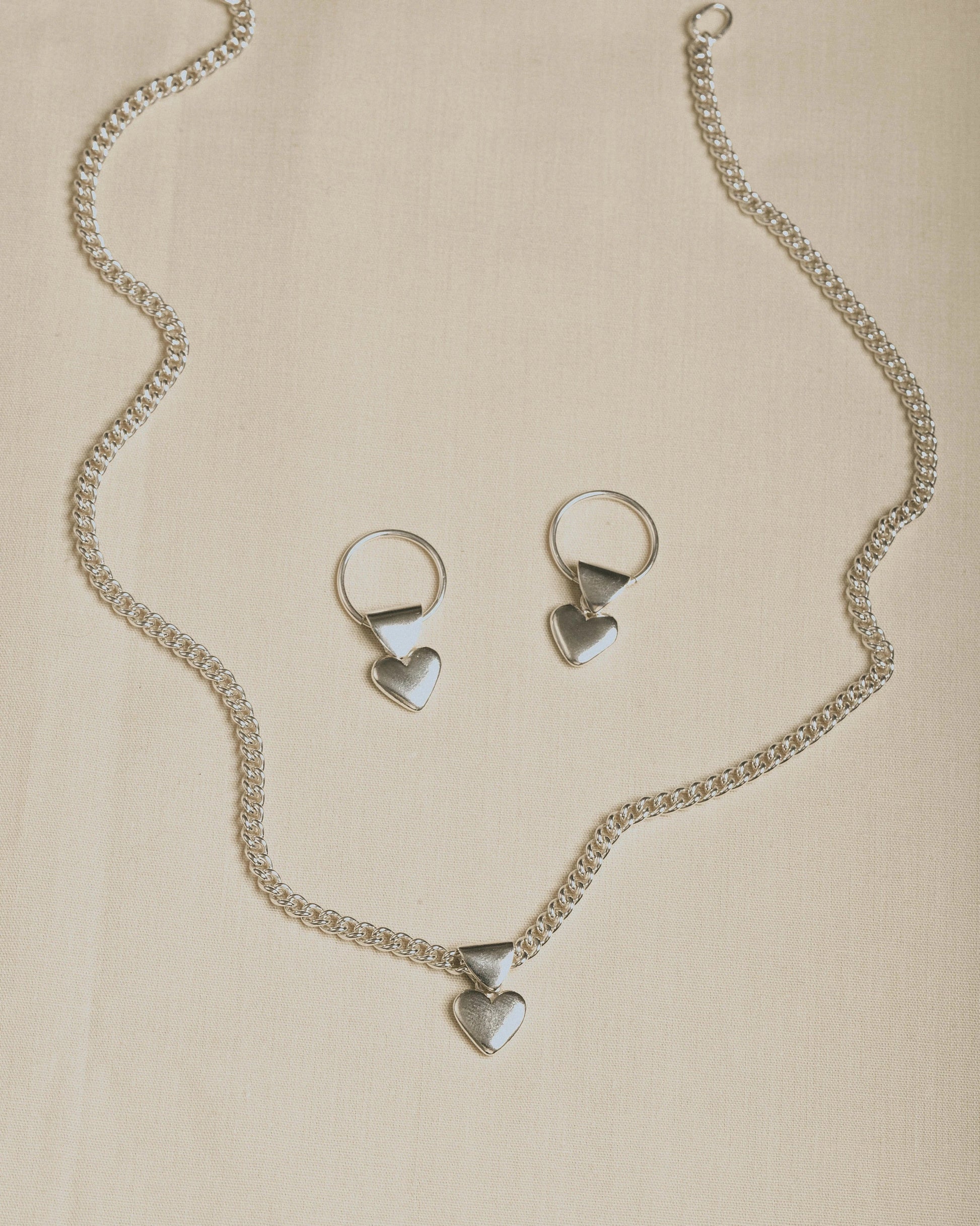 Emily Georgina Jones Jewellery Votive Heart Pendant in Silver