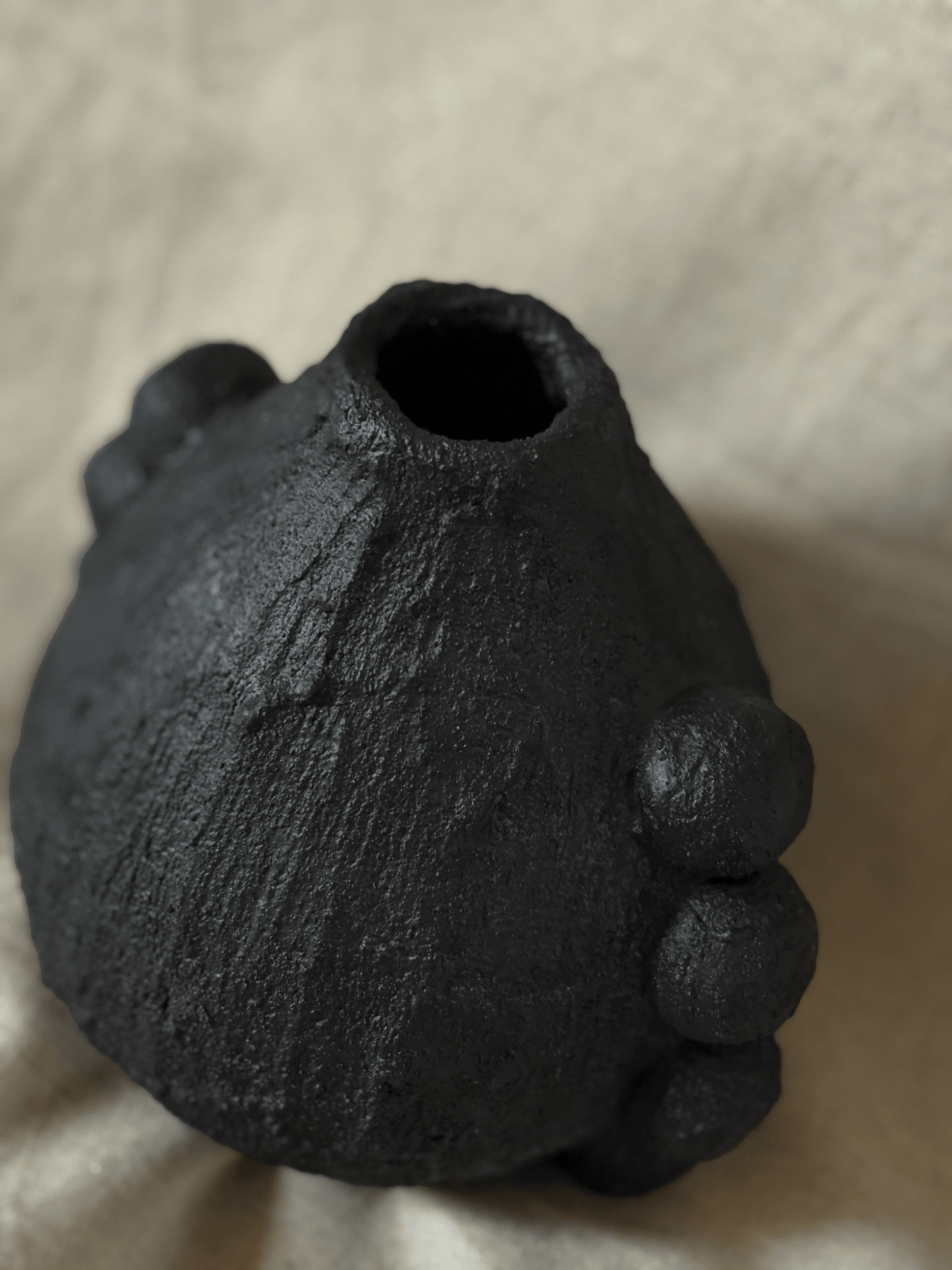 july studio vase Charcoal Bumpy Stem Vase
