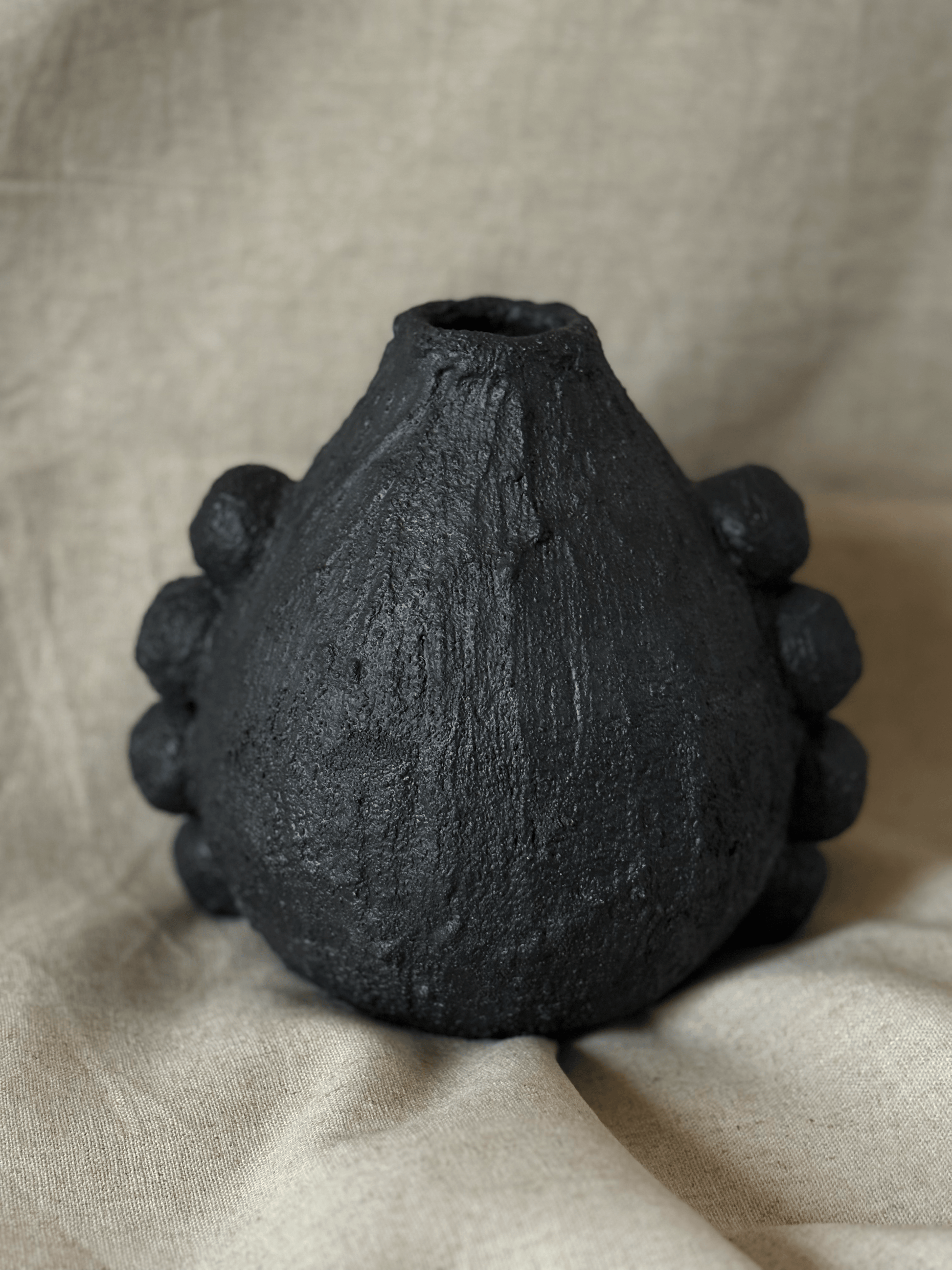 july studio vase Charcoal Bumpy Stem Vase