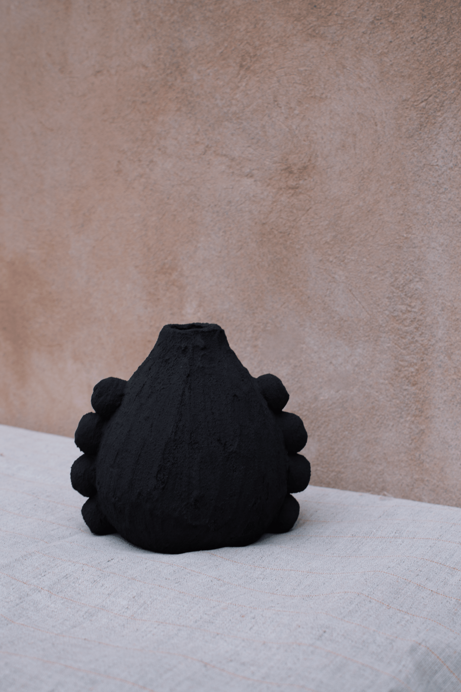 july studio vase Charcoal Bumpy Stem Vase