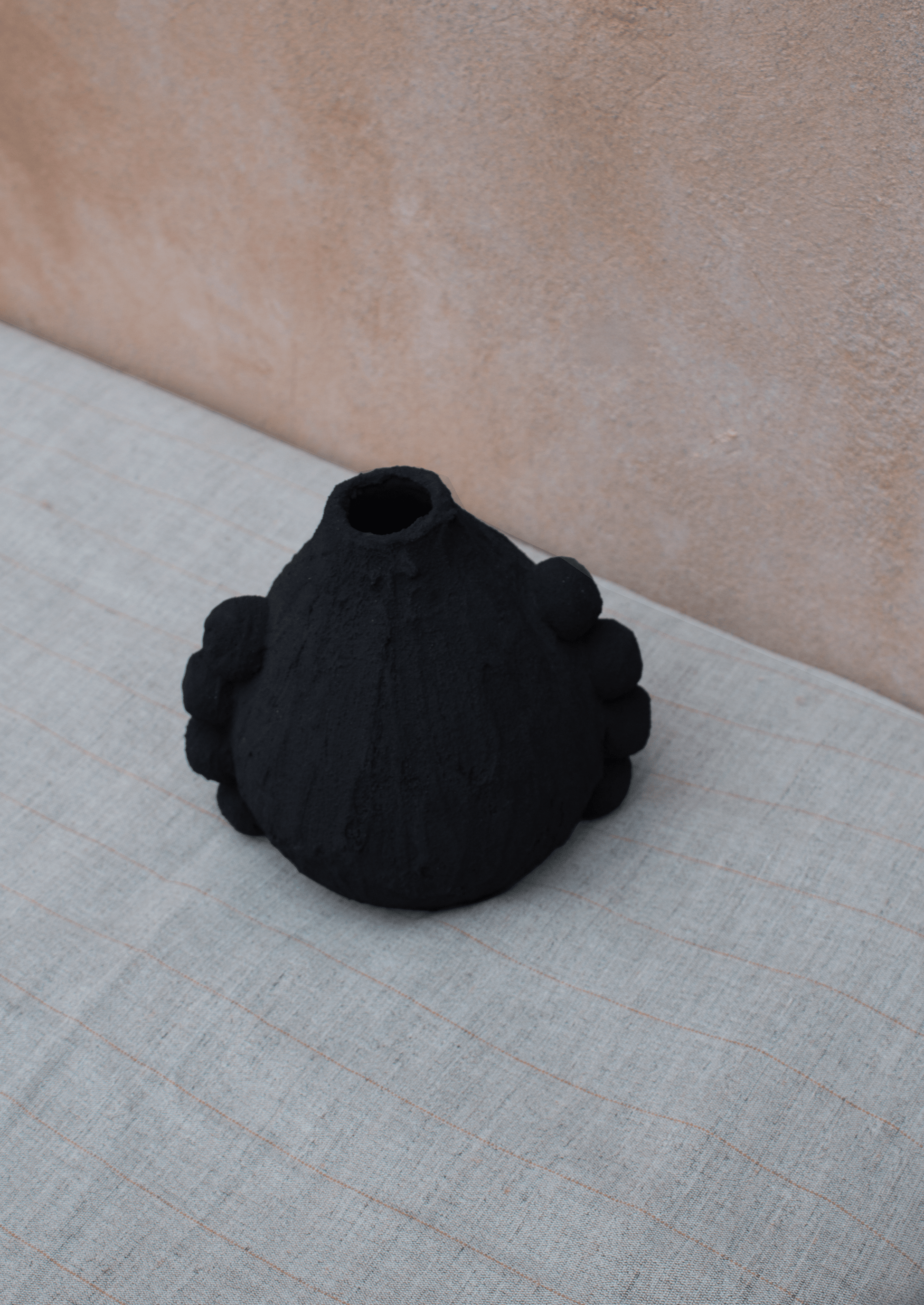 july studio vase Charcoal Bumpy Stem Vase